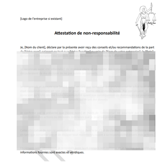 Déclaration de non-responsabilité