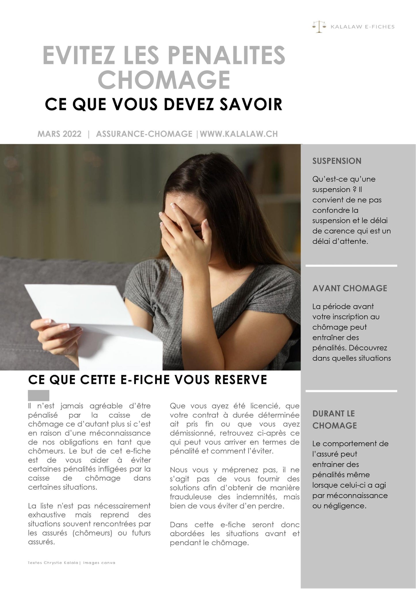 Evitez les pénalités chômage