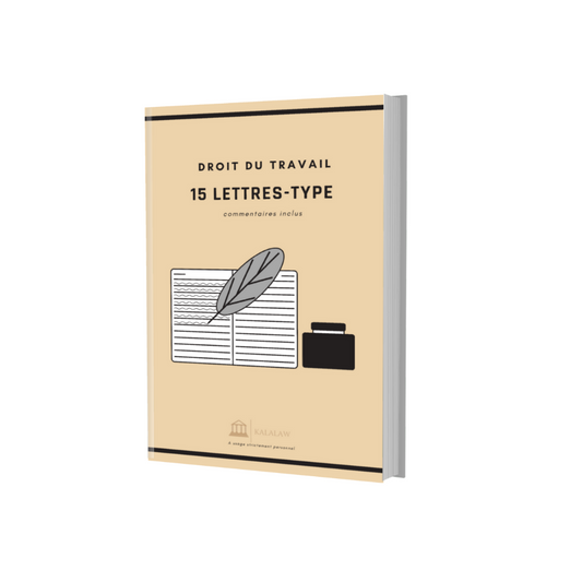 15 lettres-type en droit du travail