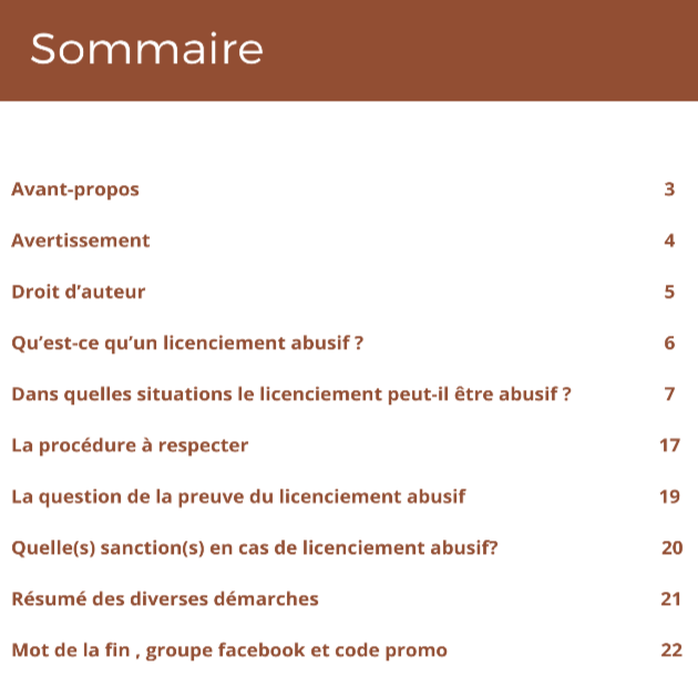 Le licenciement abusif